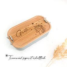 Lade das Bild in den Galerie-Viewer, Lunchbox Buche Einhorn M