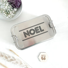 Lade das Bild in den Galerie-Viewer, Lunchbox Edelstahl XL / Liniendesign