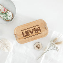 Lade das Bild in den Galerie-Viewer, Lunchbox Edelstahl XL / Liniendesign