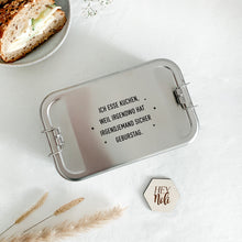 Lade das Bild in den Galerie-Viewer, Lunchbox Edelstahl Pur XL / Wunschtext *NEU*
